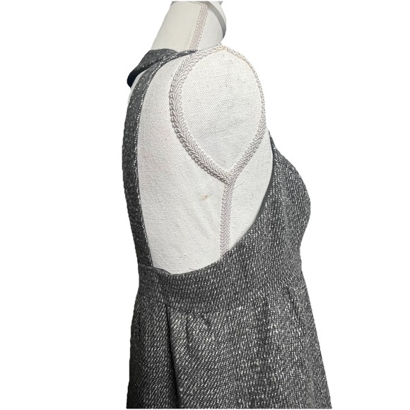 Anna Sui women's  sleeveless tweed sequin Funky fringe mini dress size M gray - Picture 4 of 13